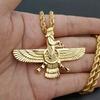 

Fashion Personality Trend Punk Ahura Mazda Light and Fire of Truth Zoroastrianism Amulet Pendant Necklaces for Men Jewelry