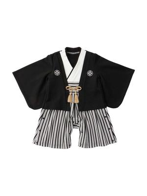 Baby Japanese Japanese First 100th Day Shrine Japanese 80 Black [ANGELIEBE] Clothes, Boys, Babies, Haori, Hakama, Rompers, Clothes, Formal, Pattern,