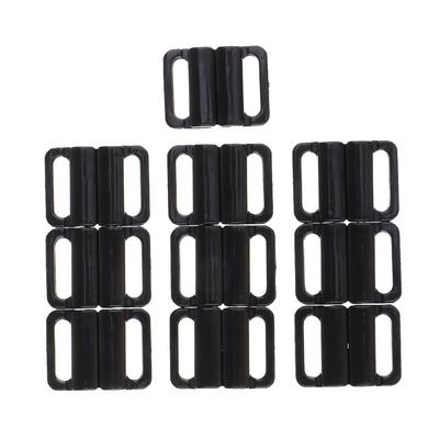 Plastikowe Bikini Biustonosz Klipsy Haczyk Stroje Kąpielowe Clicker Akcesoria Bikini 14mm Czarny