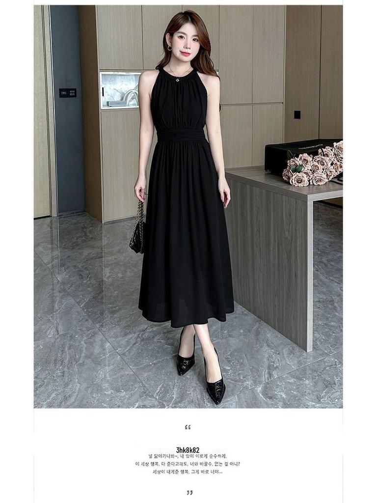 Korean Style Fairy Dress: Hepburn-Inspired, Slimming Mid-Length Skirt