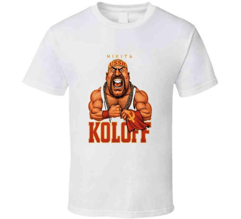 Nikolai Koloff Retro Wrestling Legend Caricature Unisex T-Shirt XL