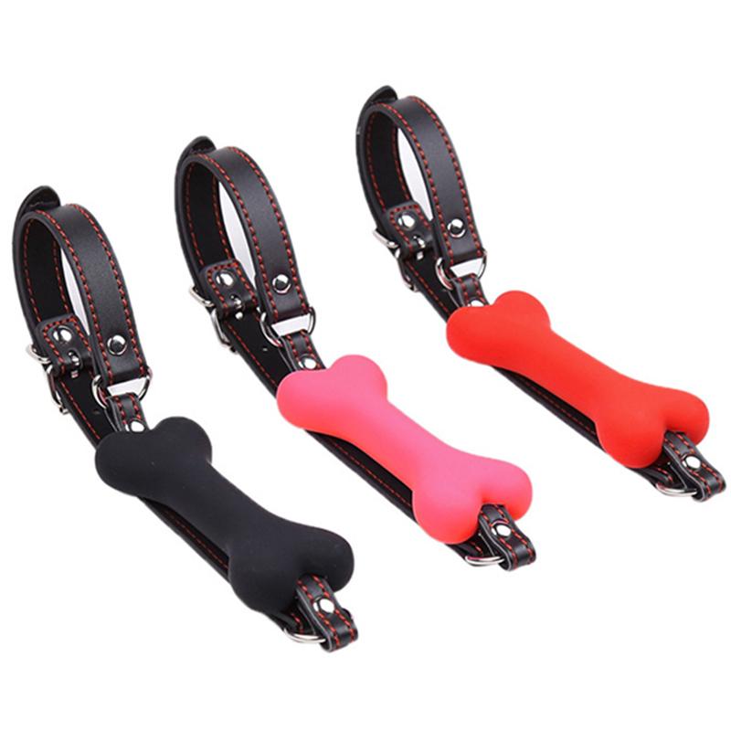 Dog Bone Shape Gag Ball Bondage Gear SM Adults Products Sex Toys Mouth Gag Sextoy Adult Sex Games Sex Ball Harness Strap Gag