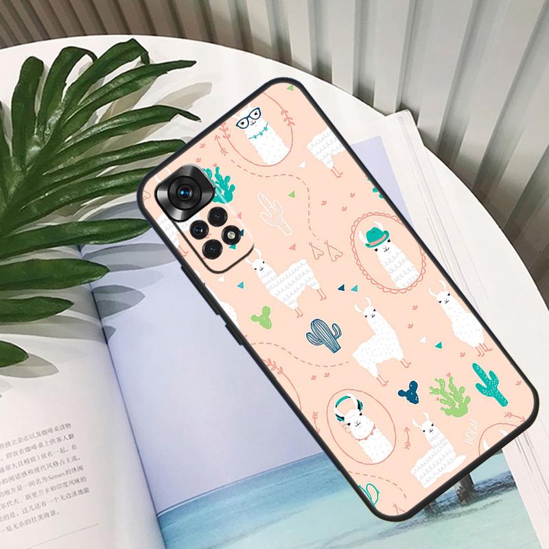 

Cute Llama Case For Xiaomi Redmi Note 9 8 10 11 12 Pro Note 11S 10S 9S Redmi 12C 9C 10A 10C Back Cover Redmi Note 11