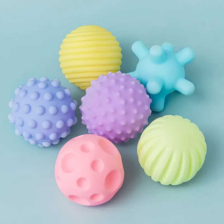 

6PCS Textured Balls for Baby Sensory Play 6-12 Months, Activity Multi Soft Ball, Montessori Shower Toys for Toddlers 1-3 Years