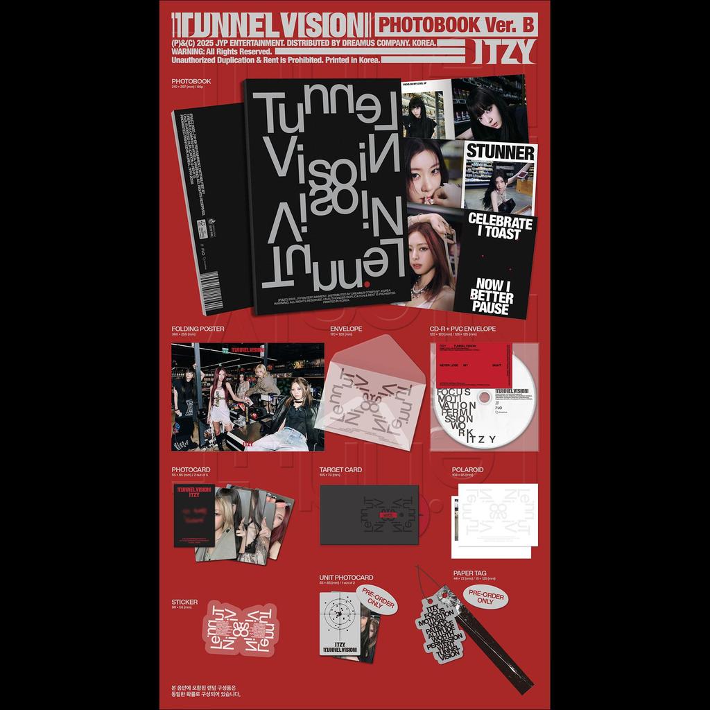 ITZY [TUNNEL VISION] Photobook Ver. (A Ver. / B Ver.) + Free Gift