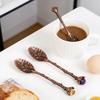 Crystal Coffee Scoop Vintage Carved Stirring Spoon Irregular Polished Stone Dessert Spoon