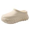 Women's Furry Cotton Heel Slippers: Non-Slip, Height-Enhancing, Warm Velvet for Autumn/Winter 2024