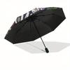 Merry ChristmasFestive Ornament CircleUmbrella, Portable 3-Fold Compact Umbrella,Christmas Gift ES421