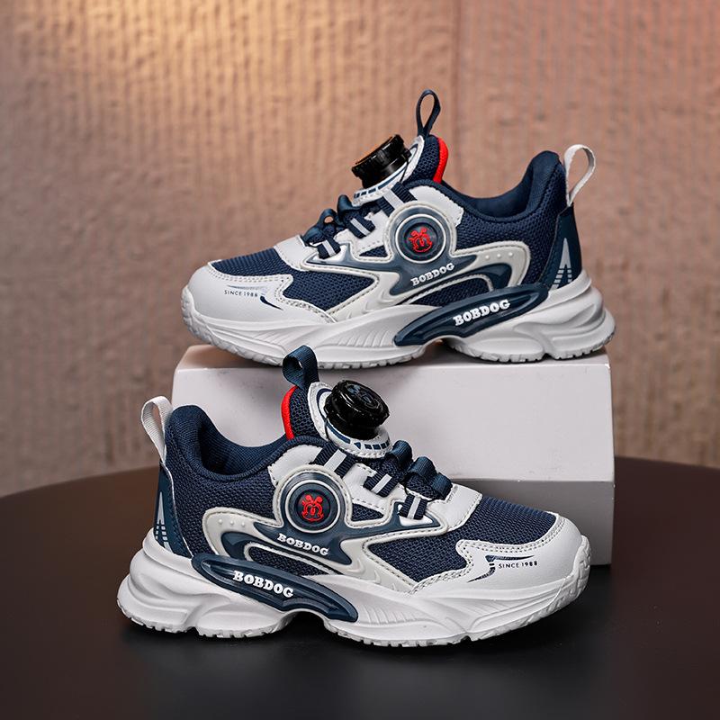 Boys Shoes 2025 Spring and Autumn New Mesh Breathable Children's Sports Shoes Medium and Large Children's Non-slip Running Shoes Tide