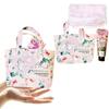 Popular Gift for Women: Hand Cream, Imabari Face Towel, and Floral Mini Bag. Perfect for Birthdays, Retirements, Baby Showers, Valentine's Day, White
