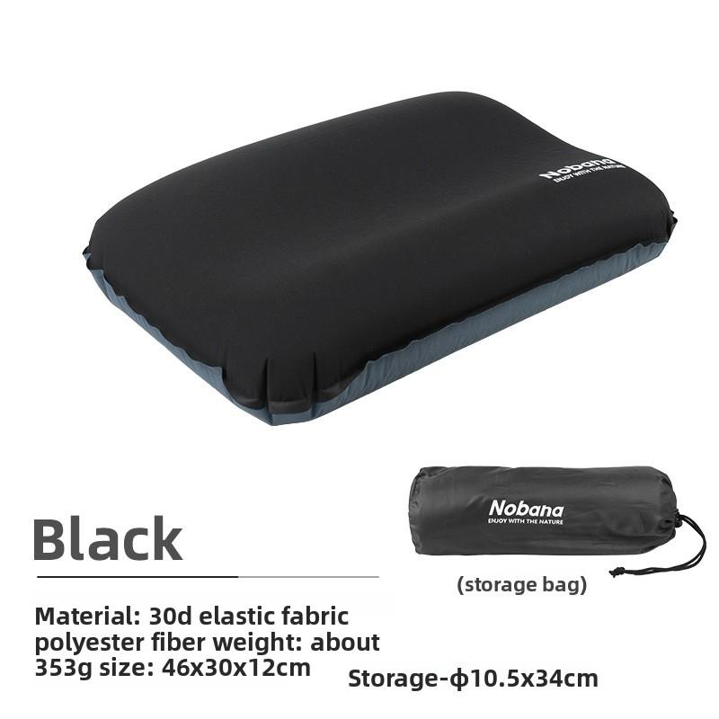 Camping Pillow Self Inflating Pillow 3D Ultralight High-resilience Memory Foam Pillow Outdoor Travel Automatic Inflatable Pillow чёрный
