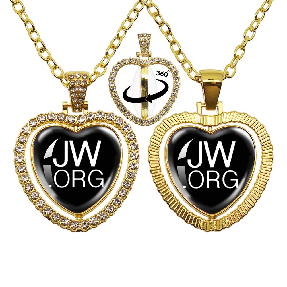 

Jw.Org Jehovah s Witnesses Jw The Big Love Rhinestone Heart Shaped Pendant Necklace For Girls Birthday Gift Jewelry