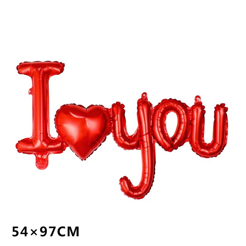 

5pcs Siamese I Love You Letter Love Balloon Red Rose Gold Foil Balloon Valentine s Day Wedding Decoration Anniversary Party Supp Other