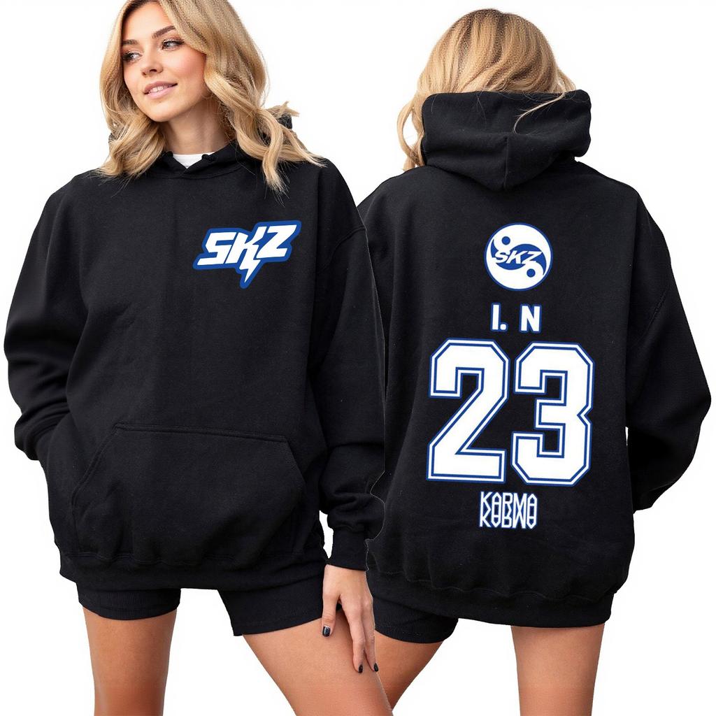 Roupa Casual Feminina da Moda Fato de Treino Top de Manga Comprida Moletom com Capuz Estampado