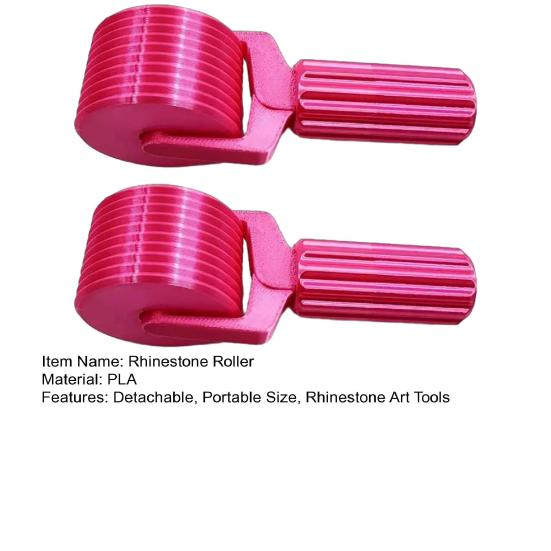 2 Stuks Strass Kunst Roller Afneembaar Draagbaar Strass Borduur Schilderen Handheld Roller DIY Strass Project Persgereedschap Accessoires