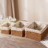 Imitation Rattan Rattan Storage Baskets Vegetable Fruit Multi-Purpose Hand-woven Baskets Home Decoration Storage