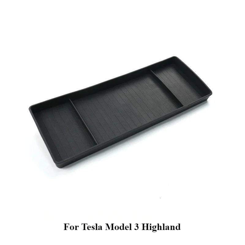 For Tesla Model 3 Highland 2025 Rear Screen Storage Box Center Console Dashboard Bracket Organizer Tissue Box Tray ECT Panel