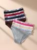 7PCS Women Panties Striped Briefs Sexy Women Low-Rise Breathable Cotton Panty Female Soft Underwear Ladies Underpants