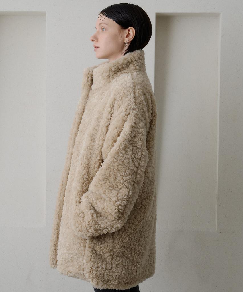 BIBYSEOB Boucle Fur Coat Ivory [T54]