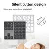 Rechargeable Wireless Keyboard 35 Keys Wireless Numeric Keypad Mini Digital Keypad  Laptop Notebook