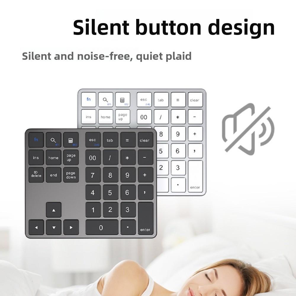Rechargeable Wireless Keyboard 35 Keys Wireless Numeric Keypad Mini Digital Keypad  Laptop Notebook