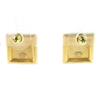 CHANEL Pierce COCO Mark Jeweled Square Pierce (Binaural) Gold pink Women B24S Used
