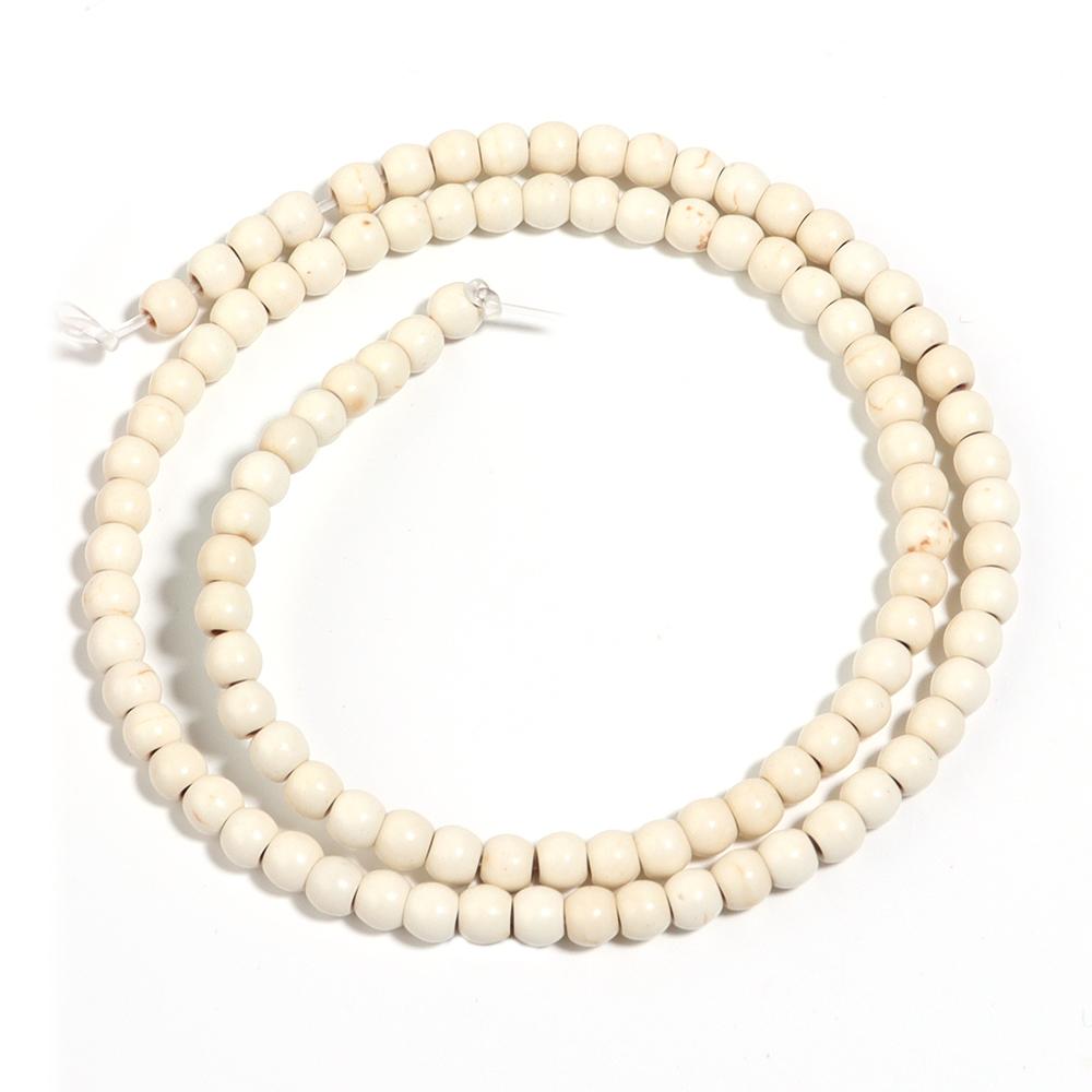 3-20mm White Turquoises Stone Beads Loose Spacer Gemstone Round Bead For Jewelry Making DIY Bracelet Necklace Beaded Accessories