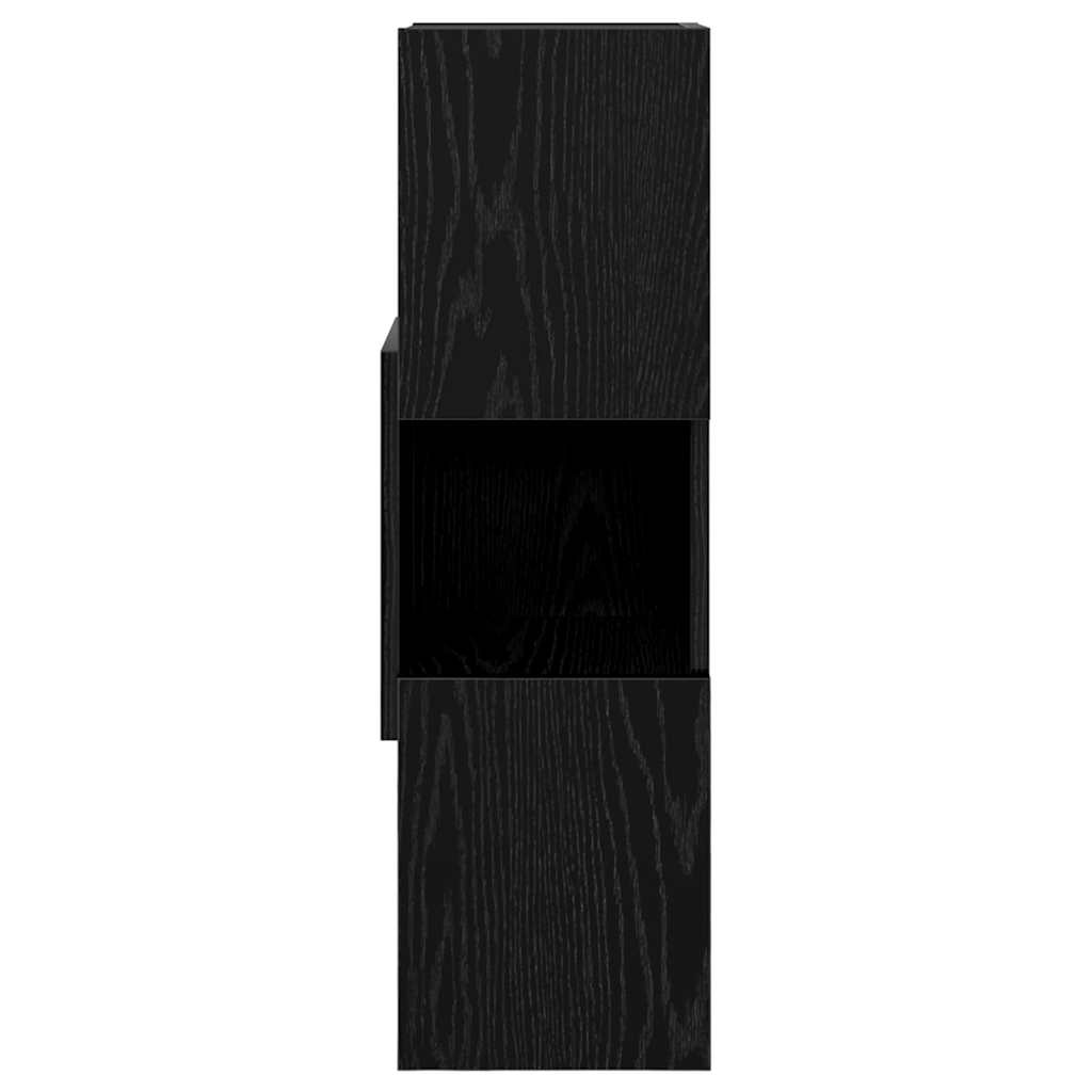 Corner Cabinet Black Oak Effect 25.5 x 25 x 80 cm Particleboard