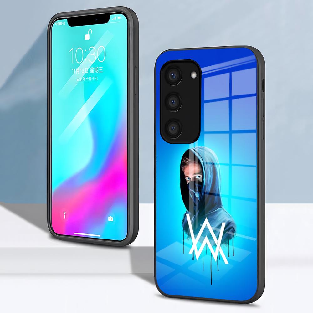 

Чехол для телефона Alan Walker DJ для Samsung S26 S25 S24 FE S23 S22 S21 Plus S20 Ultra Note20Ultra Черное Стеклянное Покрытие Galaxy S26 Ultra