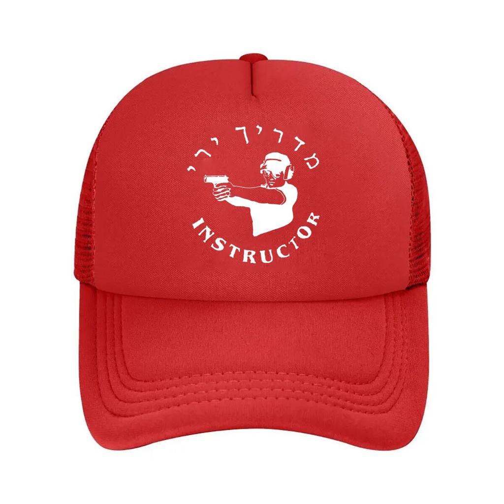 Shooting Instructor Art Graphic Mesh Baseball Cap Casual Hat Outdoor For Womens Unisex FeUnisex