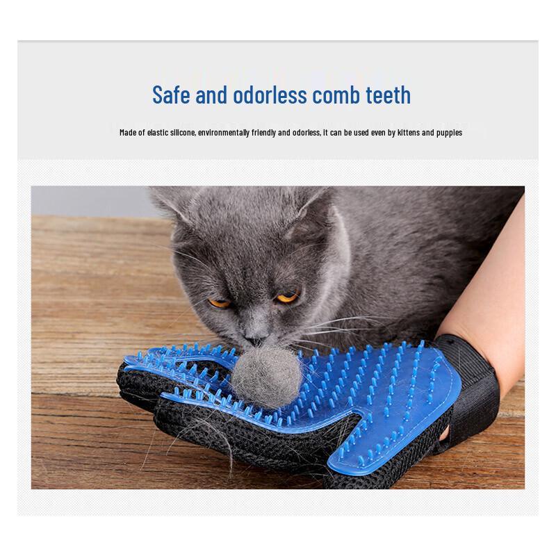 Pet Hair Removal Gloves: 5-Finger Brush for Cats and Dogs