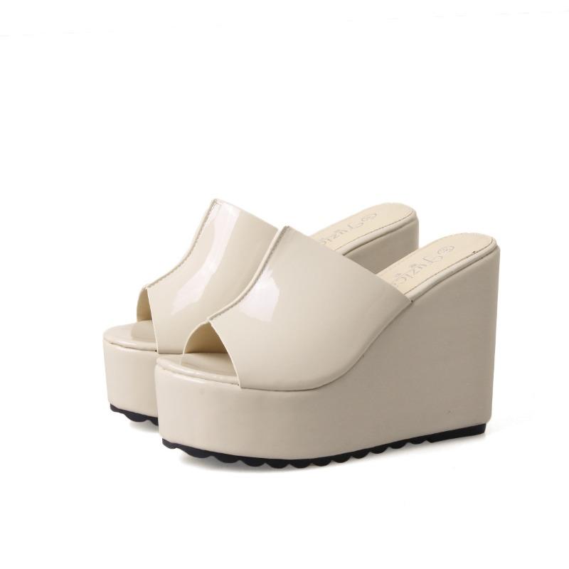 Platform Slippers Women Fashion Shoes Wedge Sandals Solid Color Party Sandles Woman Casual Comfort Designer Summer Footwear