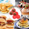 Silicone Molds for Air Fryer 3-Cavity Egg Mould Silicone Air Fryer Cups for Small Cakes Puddings Hamburgers Breakfast Sandwich