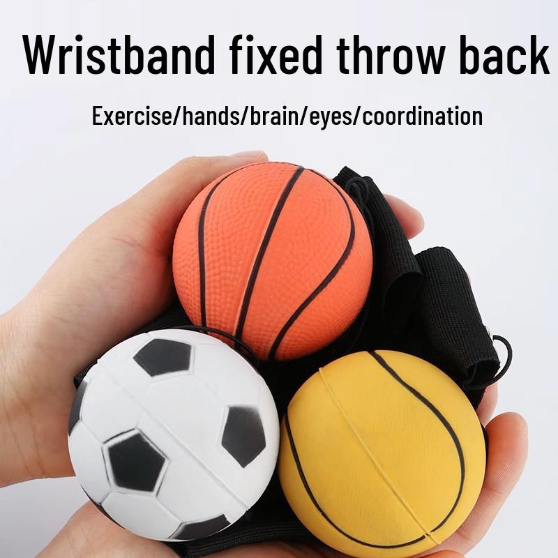 Fluorescent 6.3cm Elastic Foam Wrist Boomerang Ball for Stress Relief