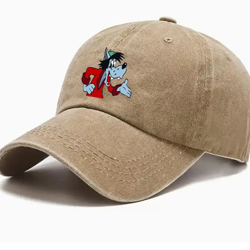 Wolf Oma Basecap Sonnenschutz Cartoon Cartoon TV-Animation Gewaschen Hip Hop Hut Männer und Frauen Streetwear Basecaps