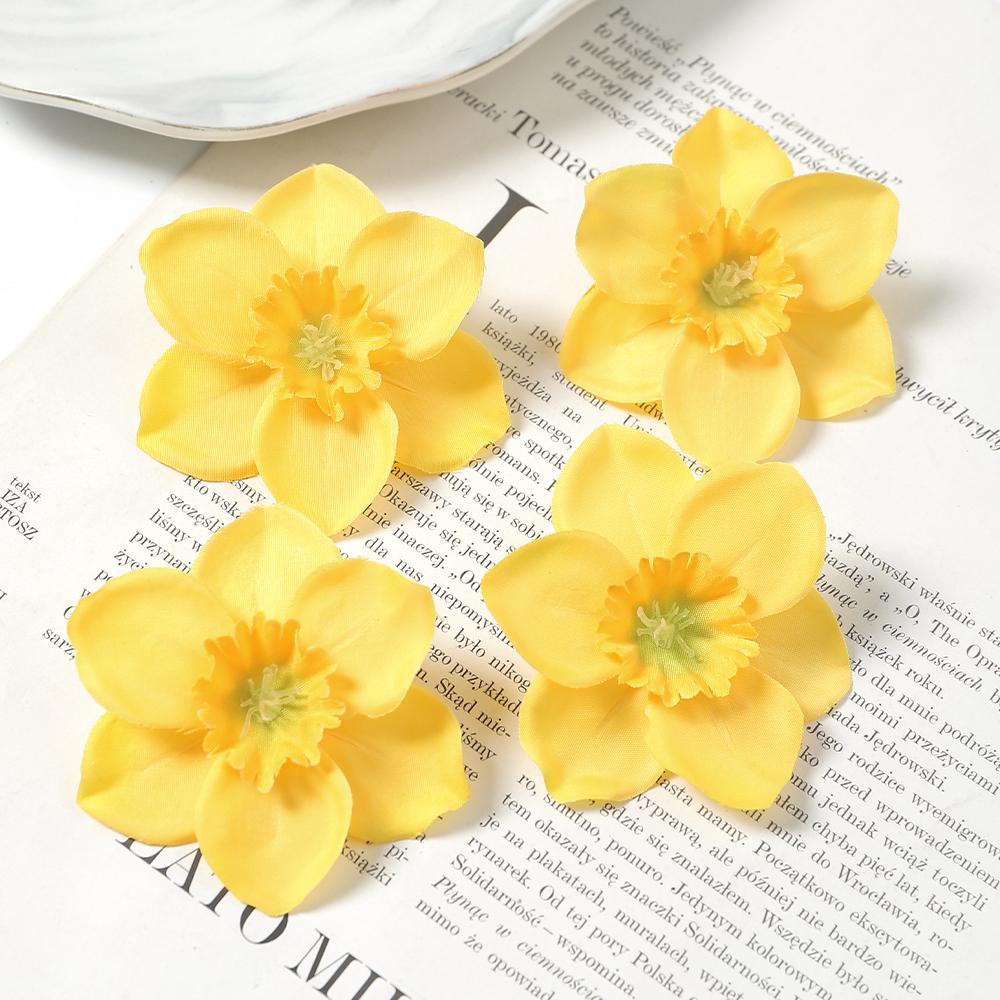

10/20Pcs Daisy Artificial Flower Heads 6cm Fake Flowers for Home Decor Wedding Bride Decoration DIY Craft Gifts Accessories 10PCS жёлтый