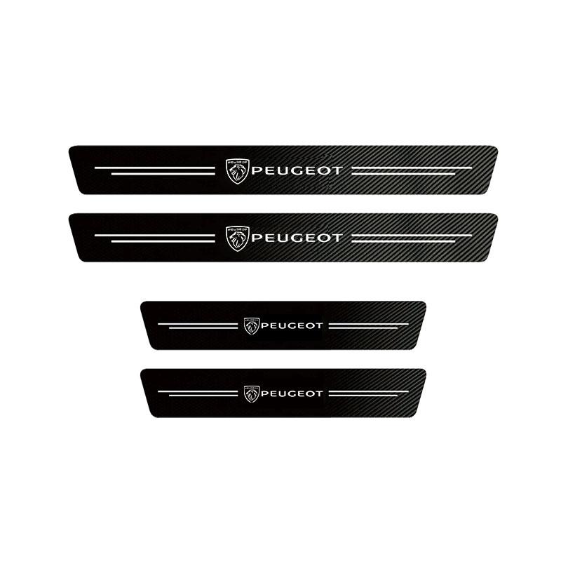 Car Door Sill Kick Tailgate Threshold Protection Sticker For Peugeot 208 3008 308 2008 207 107 508 607 106 406 407 307 206 301