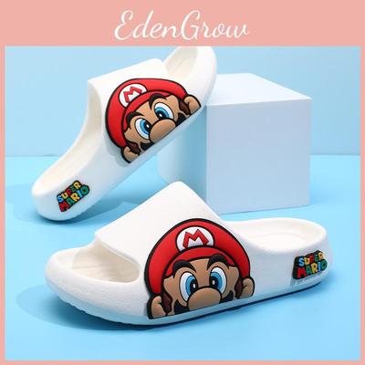 Pantoufles Mario pour Enfants Design Cartoon Cool Garçons Été Intérieur Antidérapantes Semelle Souple