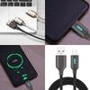 Metal USB to USB C Cable Charging Cable with LED Light Fast Charging Power Delivery Cable for Phone Tablet Laptop