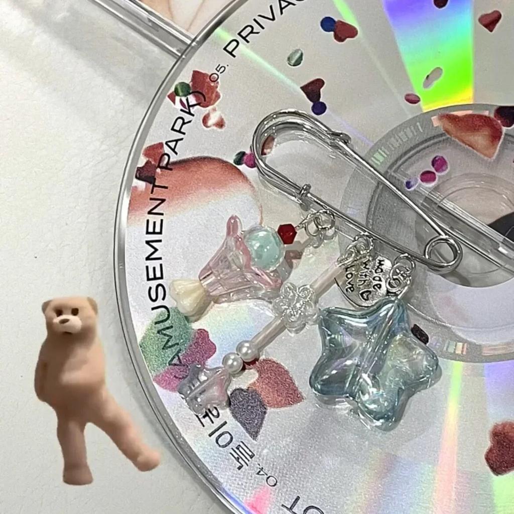 Korálkový přívěsek Star Goo Card Přívěsek Pin Bag Roztomilý výklenek Ins Ornament Jednoduché doplňky na klíčenky