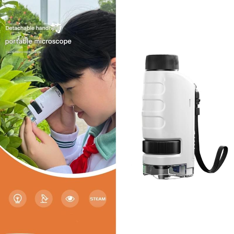 Strong ABS Plastic Kids Microscope Easy To Operate Device for Educational Use In School Setting & Outdoor Adventure