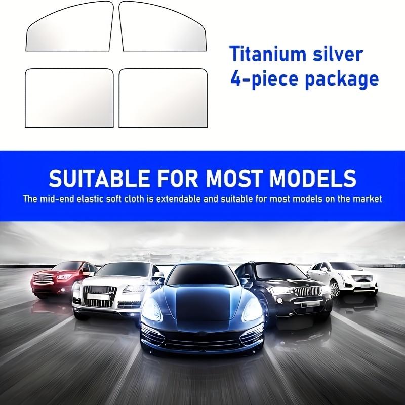 Tendalino Magnetico per Finestrino Auto Argento Titanio Tendalino Parasole per Finestrino Laterale Auto Pieghevole Copertura per Finestrino Laterale Auto, Protezione Privacy Oscurante