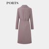 Ports Women's Elegant Iris Purple Wool Blend Trench Dress