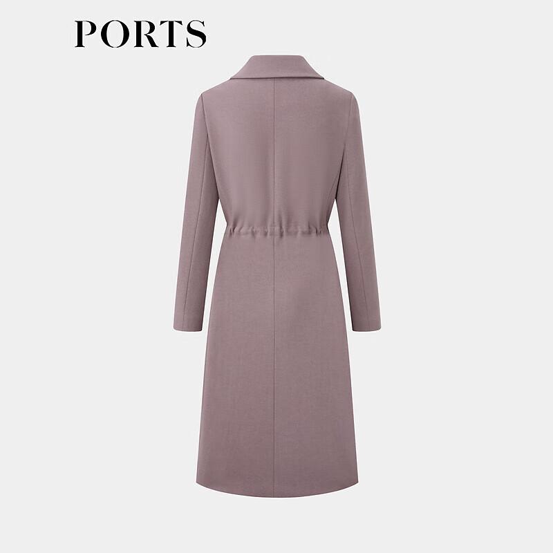 Ports Women's Elegant Iris Purple Wool Blend Trench Dress