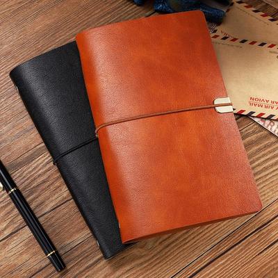 A5 Leather Cover Notebook with Custom Logo & Detachable Loose-leaf Pages (A6/B5)