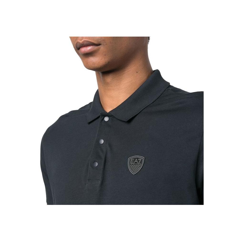 Emporio Armani SS23 Logo Patch Pullover Short Sleeve Polo Shirt Men Polo Shirts Midnight-Blue 3RPF40-PJNTZ-1578