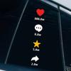 Sunproof Like Comment Favorite and Share Stickers Car DIY Rear Window Car Decorative Car Stickers
