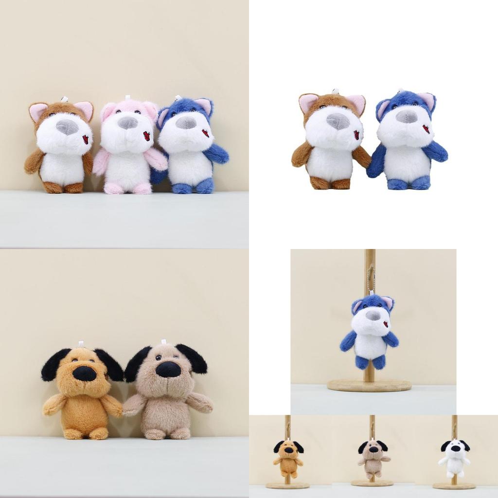 Cute Plush Dog Keychain Soft Toy Charming Cartoon Dog Accessory For Bags