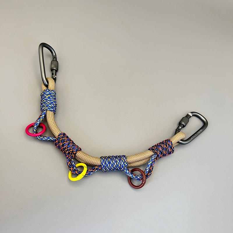 Backpack Hanging Rope Chain Dopamine Color Anti-break Expansion Decor for Hiking Camping Travel School Bag