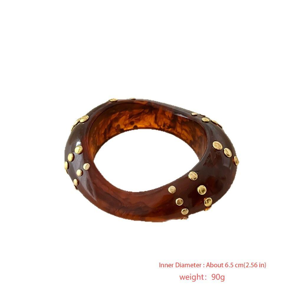 Vintage Acrylic Bangle Bohemian Chunky Bangle Creative Cuff Bracelets  Gift
